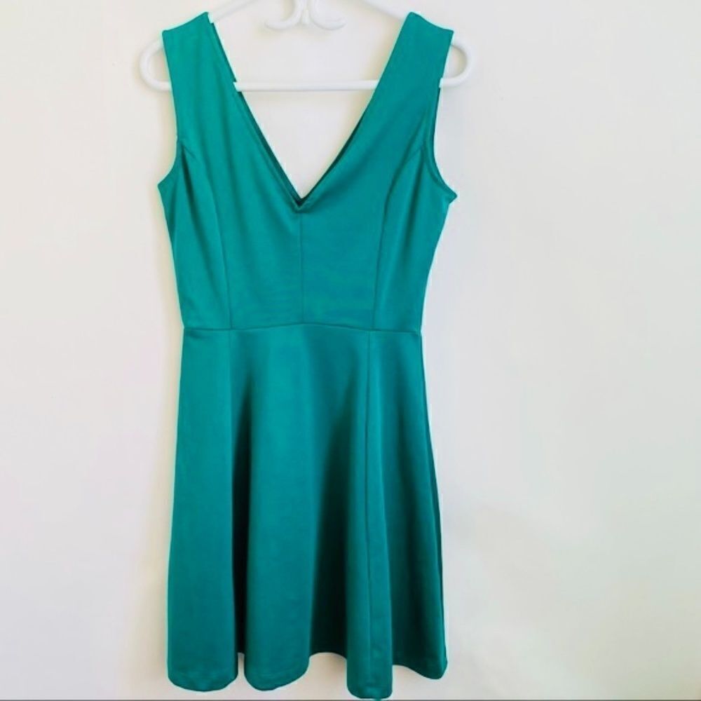 H&M Fit and Flare V-Neck Dress